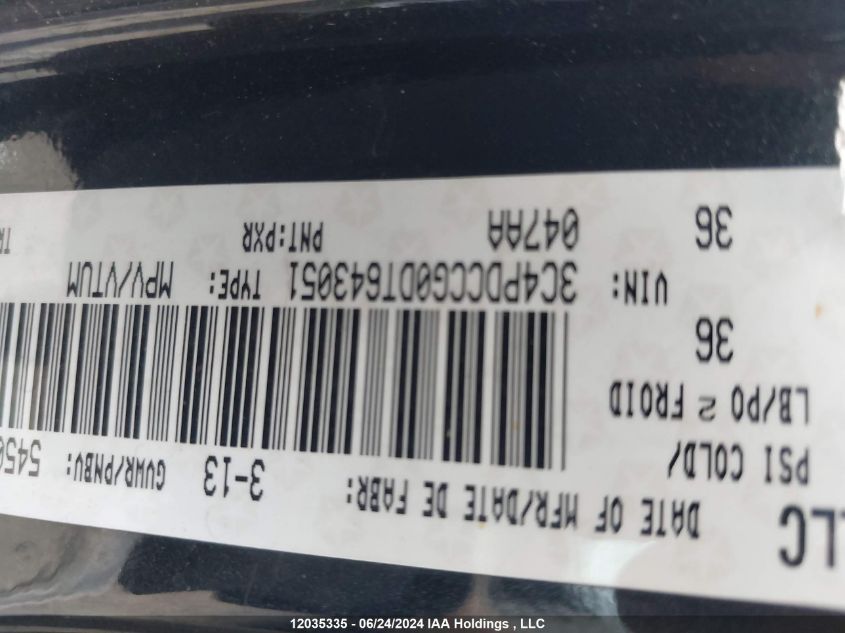 2013 Dodge Journey Sxt/Crew VIN: 3C4PDCCG0DT643051 Lot: 12035335