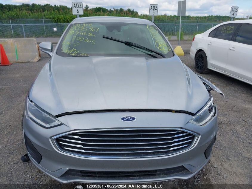 2020 Ford Fusion Energi Sel VIN: 3FA6P0PU7LR200365 Lot: 12035361