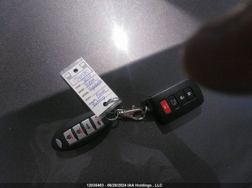 2014 Toyota Highlander Xle VIN: 5TDJKRFH2ES022411 Lot: 12035483