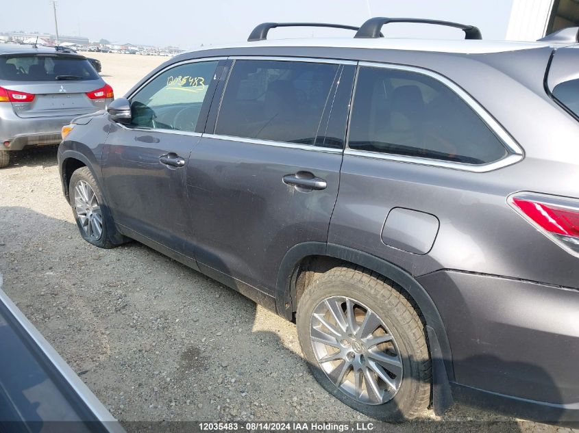 2014 Toyota Highlander Xle VIN: 5TDJKRFH2ES022411 Lot: 12035483