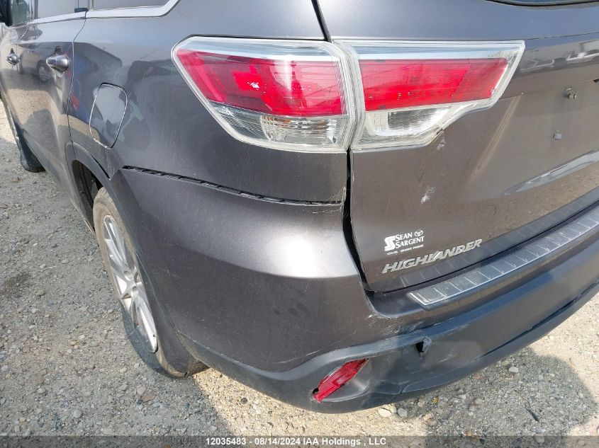 2014 Toyota Highlander Xle VIN: 5TDJKRFH2ES022411 Lot: 12035483