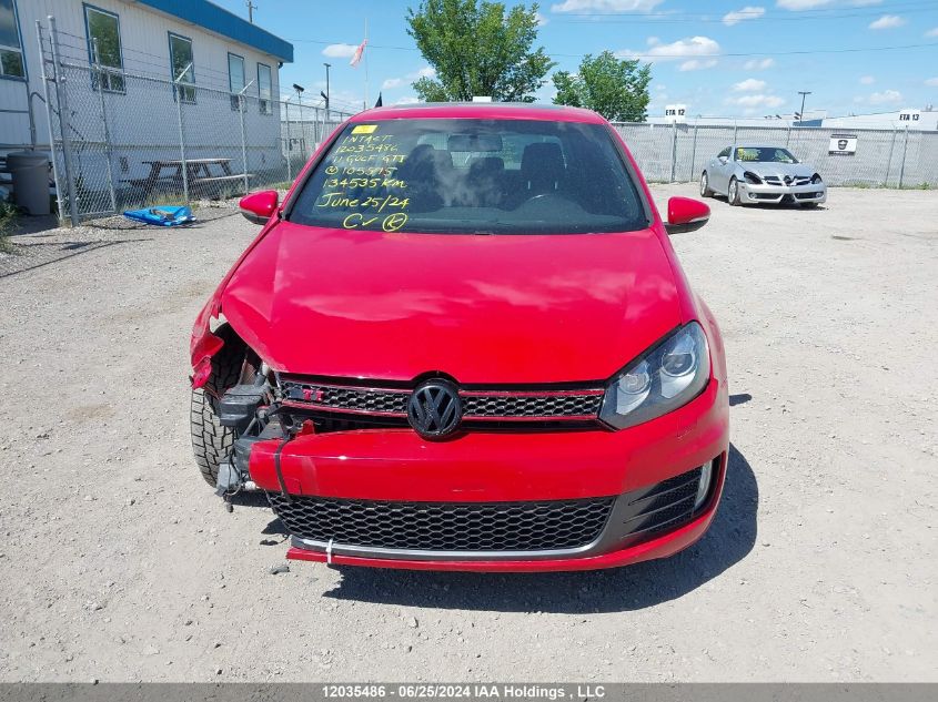 2011 Volkswagen Golf Gti VIN: WVWGV7AJXBW105595 Lot: 12035486