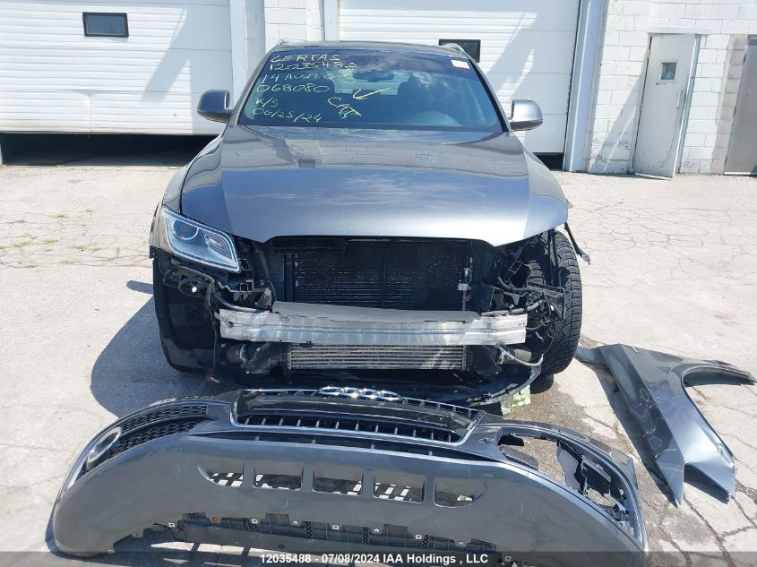 2014 Audi Q5 VIN: WA1WFCFP7EA068080 Lot: 12035488