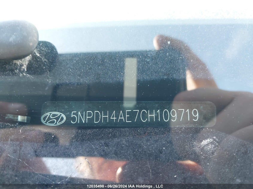 2012 Hyundai Elantra Gl VIN: 5NPDH4AE7CH109719 Lot: 12035498