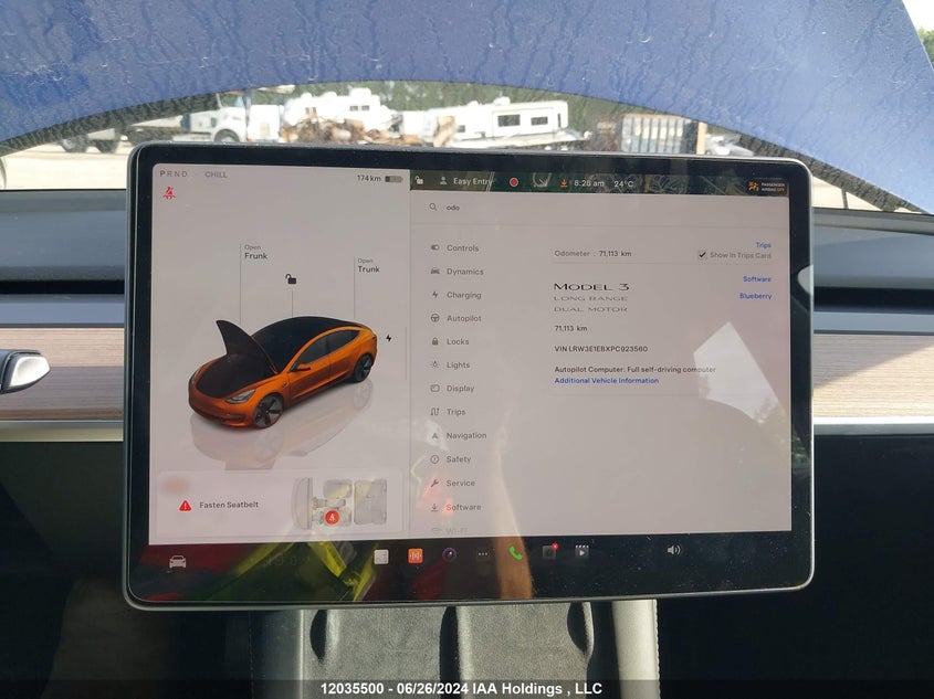 2023 Tesla Model 3 VIN: LRW3E1EBXPC923560 Lot: 12035500