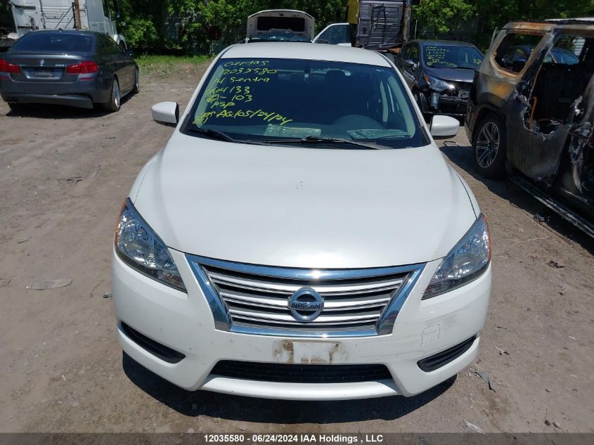 2014 Nissan Sentra VIN: 3N1AB7AP5EL664133 Lot: 12035580