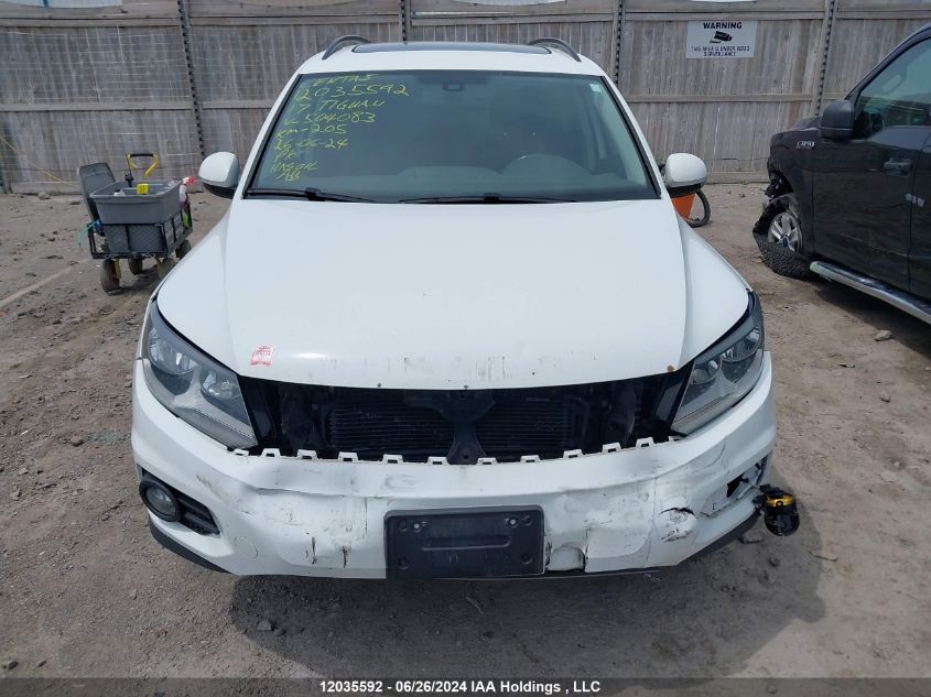 2017 Volkswagen Tiguan VIN: WVGNV7AX6HW504083 Lot: 12035592