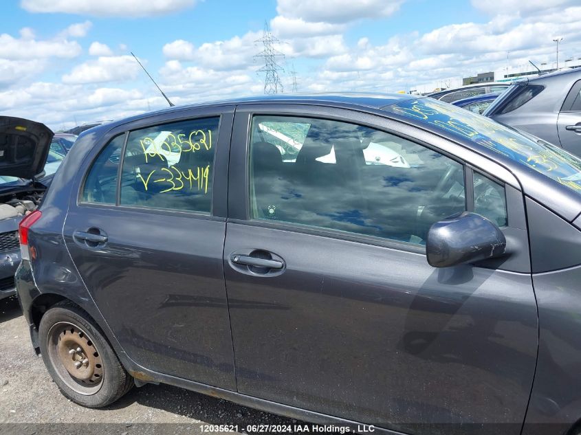 2011 Toyota Yaris VIN: JTDKT4K30B5334419 Lot: 12035621