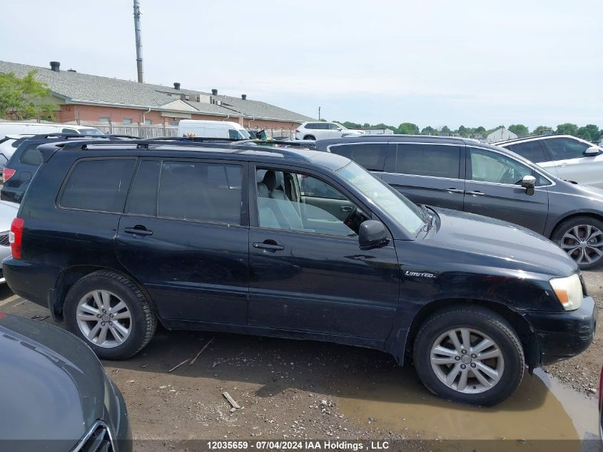 2006 Toyota Highlander Hybrid Hybrid VIN: JTEDW21A260007166 Lot: 12035659