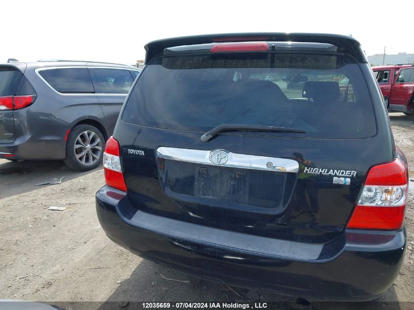 2006 Toyota Highlander Hybrid Hybrid VIN: JTEDW21A260007166 Lot: 12035659