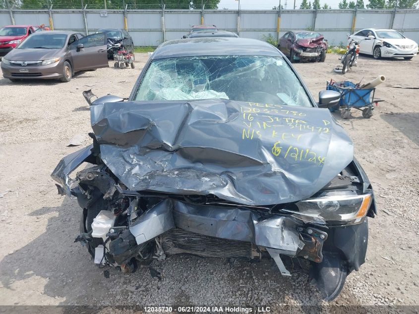 2016 Volkswagen Jetta Sedan VIN: 3VW167AJ2GM341472 Lot: 12035730