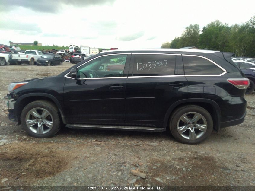 2014 Toyota Highlander Limited VIN: 5TDDKRFH6ES008198 Lot: 12035887