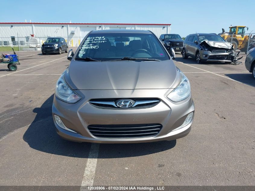 2013 Hyundai Accent Gls VIN: KMHCU4AE3DU347755 Lot: 12035906