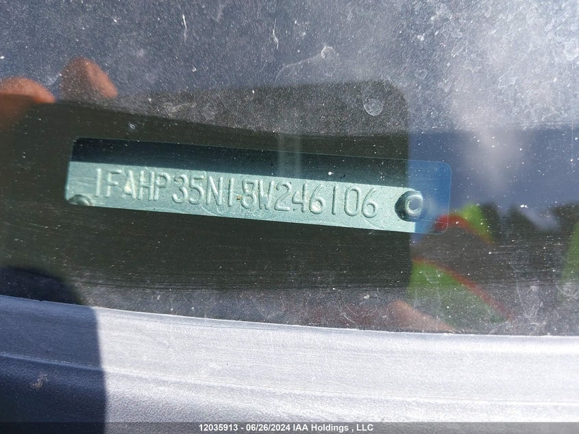 2008 Ford Focus Se/Sel/Ses VIN: 1FAHP35N18W246106 Lot: 12035913