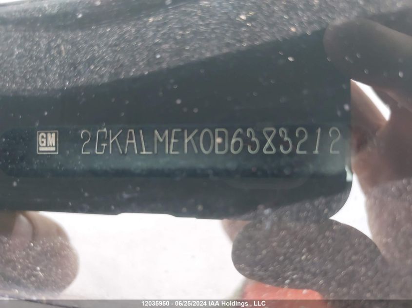 2013 GMC Terrain VIN: 2GKALMEK0D6383212 Lot: 12035950