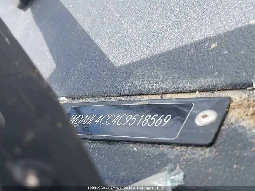 2012 Mercedes-Benz Sprinter Chassis-Cabs VIN: WDABF4CC4C9518569 Lot: 12035959