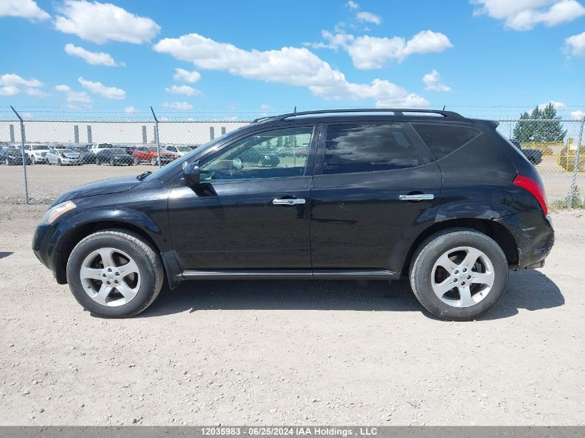 2004 Nissan Murano Sl/Se VIN: JN8AZ08W04W326195 Lot: 12035983