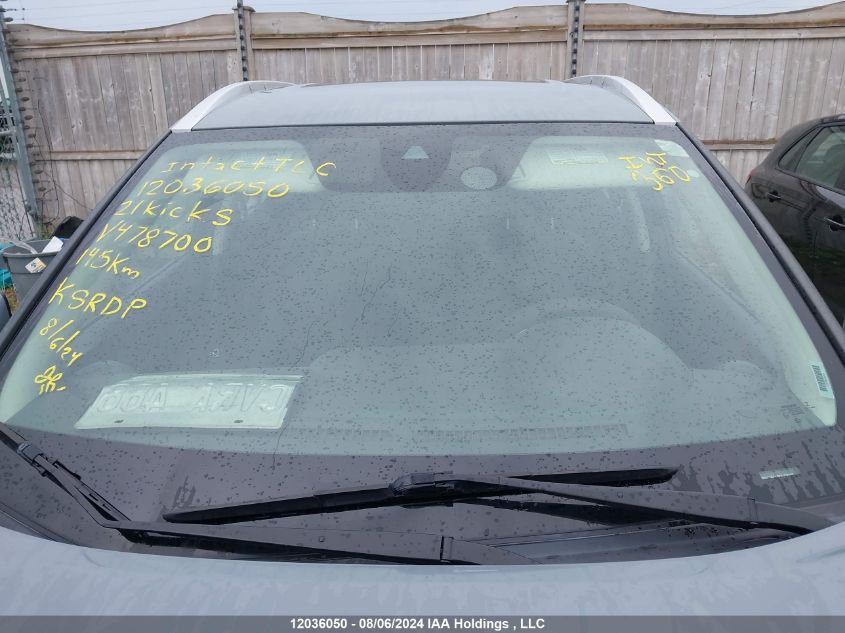 2021 Nissan Kicks VIN: 3N1CP5CV3ML478700 Lot: 12036050