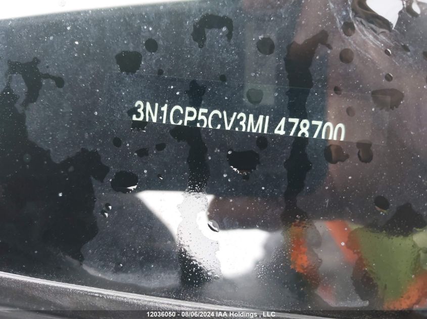 2021 Nissan Kicks VIN: 3N1CP5CV3ML478700 Lot: 12036050