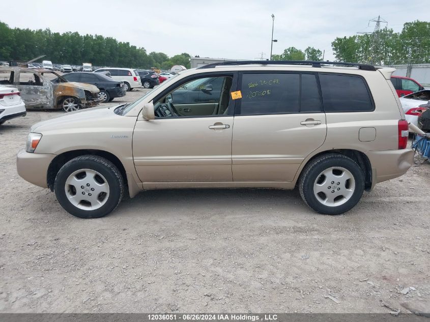 2005 Toyota Highlander V6/V6 7 Passenger VIN: JTEEP21A850115095 Lot: 12036051