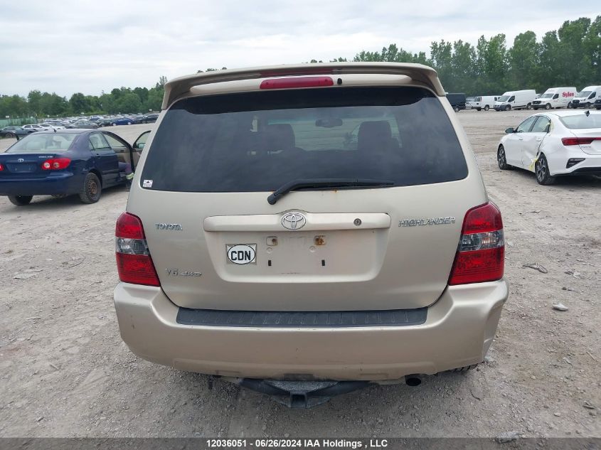 2005 Toyota Highlander V6/V6 7 Passenger VIN: JTEEP21A850115095 Lot: 12036051