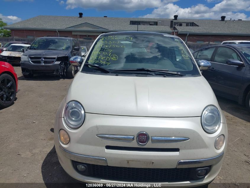 2013 Fiat 500 VIN: 3C3CFFCR1DT635301 Lot: 12036069