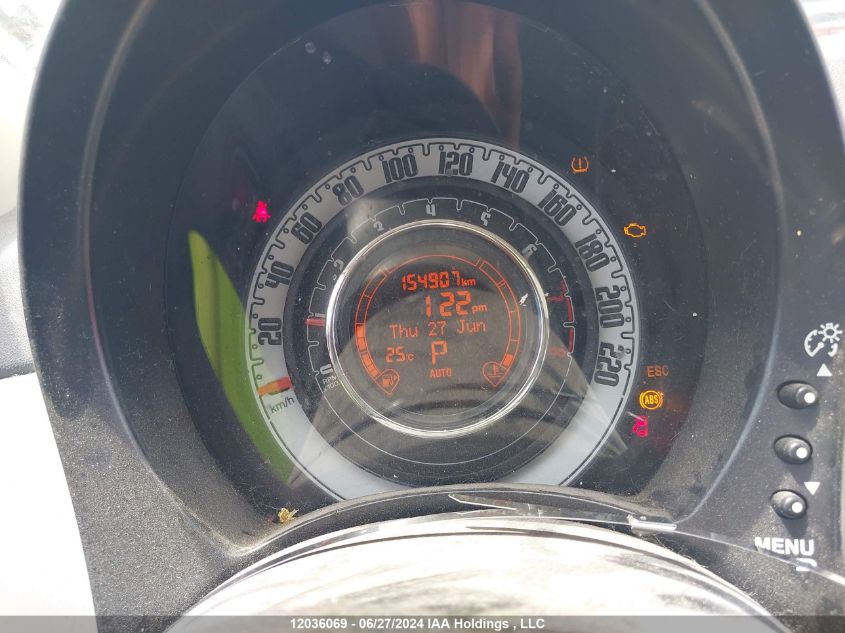 2013 Fiat 500 VIN: 3C3CFFCR1DT635301 Lot: 12036069