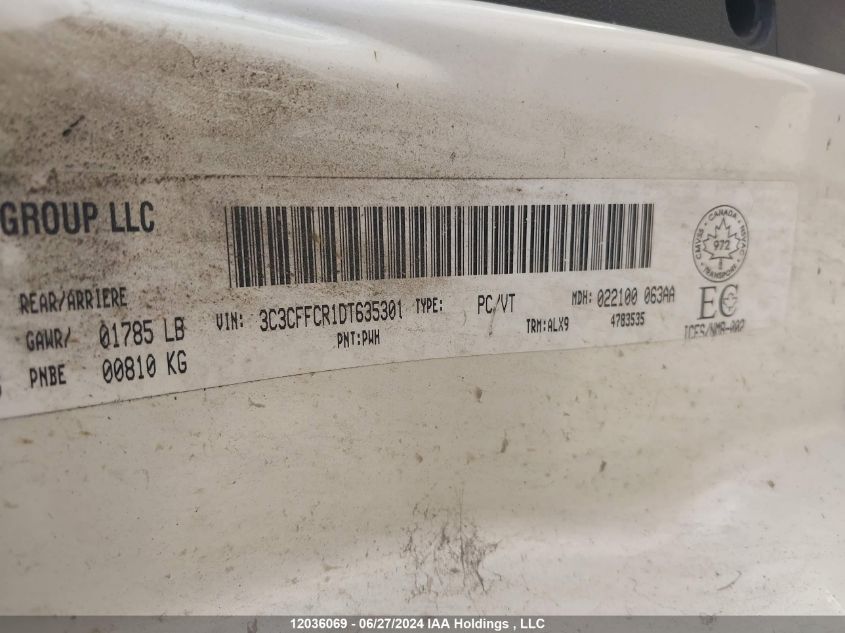 2013 Fiat 500 VIN: 3C3CFFCR1DT635301 Lot: 12036069