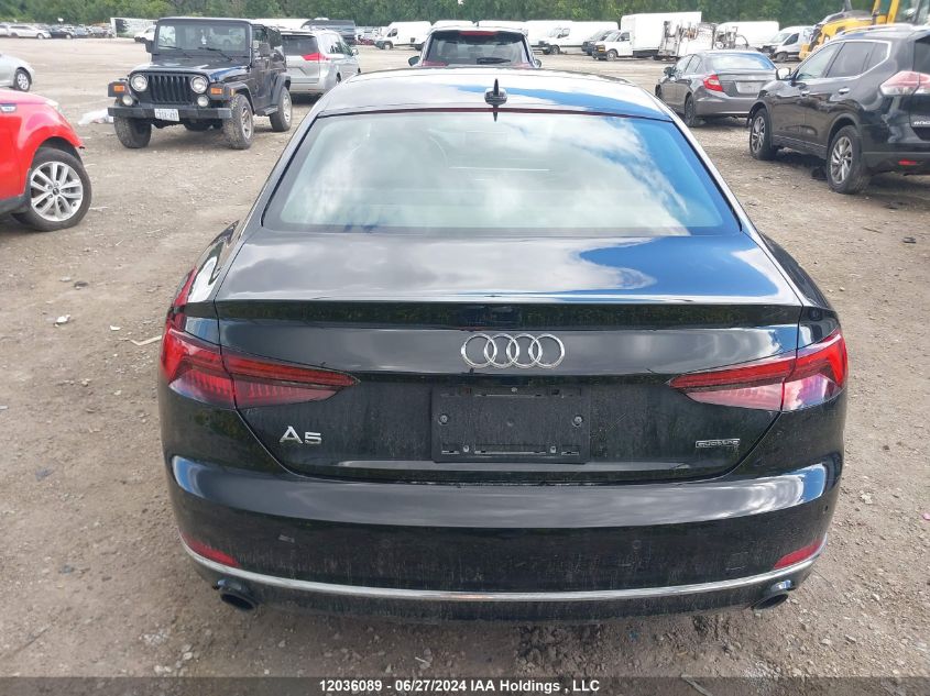 2019 Audi A5 VIN: WAUPNAF53KA018348 Lot: 12036089