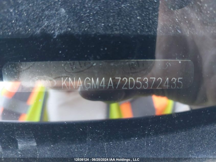 2013 Kia Optima VIN: KNAGM4A72D5372435 Lot: 12036124