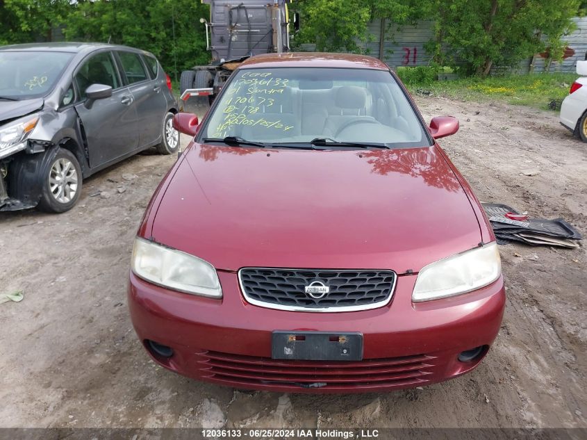 2001 Nissan Sentra Xe/Gxe VIN: 3N1CB51D21L470673 Lot: 12036133