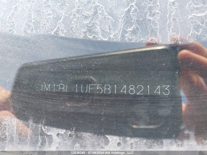2011 Mazda Mazda3 VIN: JM1BL1UF5B1482143 Lot: 12036245