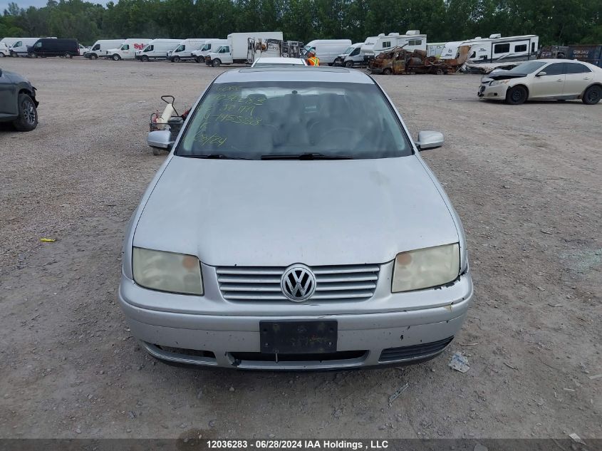 2002 Volkswagen Jetta VIN: 3VWSB69M52M145558 Lot: 12036283