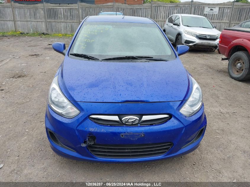 2013 Hyundai Accent Gl VIN: KMHCT5AE7DU113353 Lot: 12036287