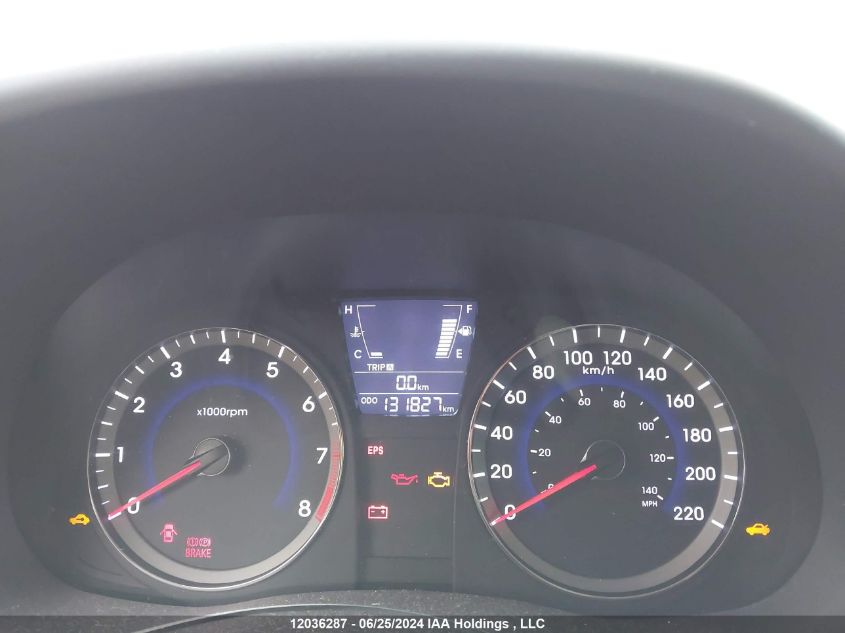 2013 Hyundai Accent Gl VIN: KMHCT5AE7DU113353 Lot: 12036287