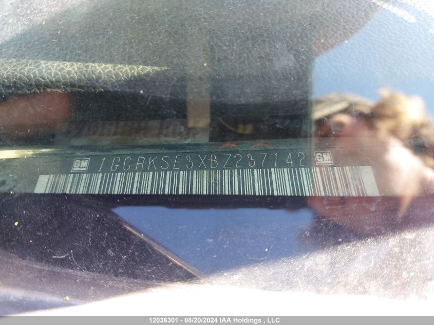 2011 Chevrolet Silverado 1500 VIN: 1GCRKSE3XBZ237142 Lot: 12036301
