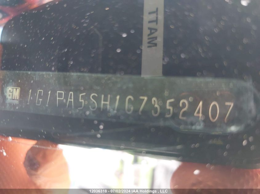 2012 Chevrolet Cruze VIN: 1G1PA5SH1C7352407 Lot: 12036318
