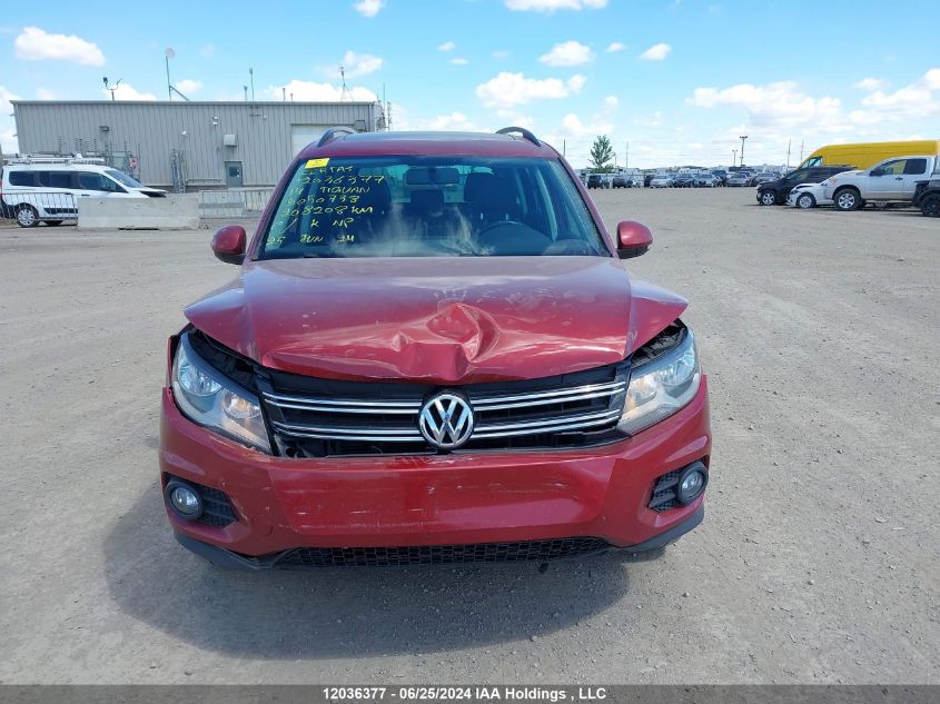 2014 Volkswagen Tiguan VIN: WVGJV3AX0EW050738 Lot: 12036377