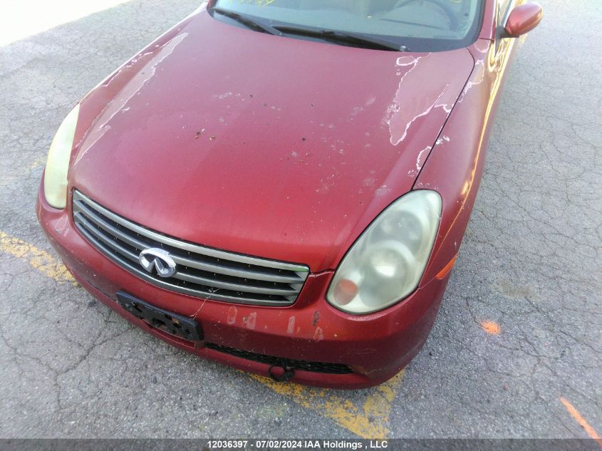 2006 Infiniti G35 VIN: JNKCV51F86M616916 Lot: 12036397