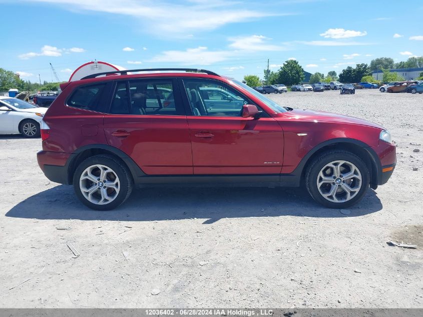 2009 BMW X3 VIN: WBXPC93409WJ24534 Lot: 12036402
