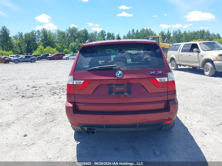 2009 BMW X3 VIN: WBXPC93409WJ24534 Lot: 12036402