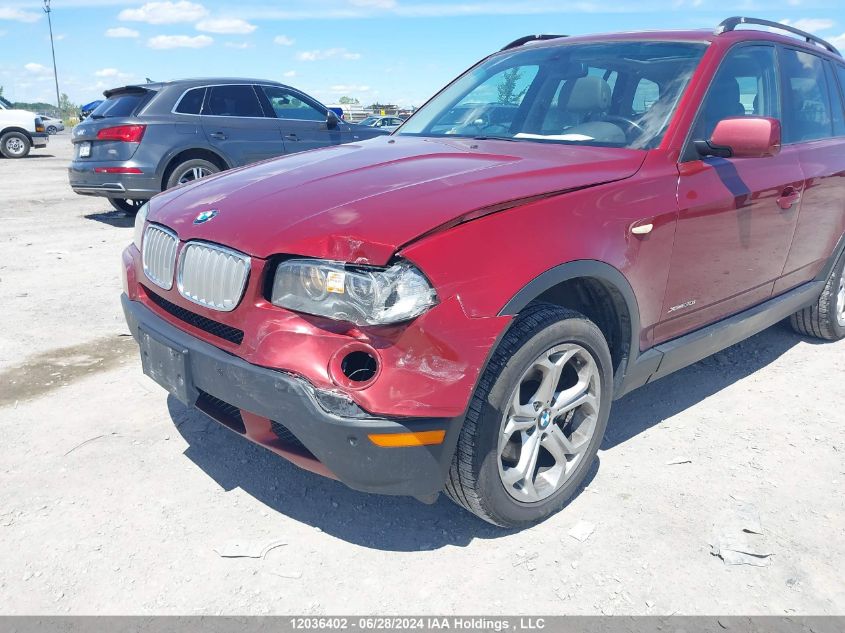 2009 BMW X3 VIN: WBXPC93409WJ24534 Lot: 12036402