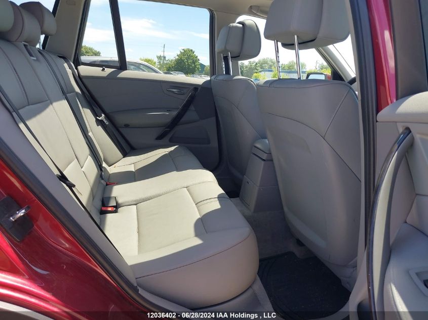 2009 BMW X3 VIN: WBXPC93409WJ24534 Lot: 12036402