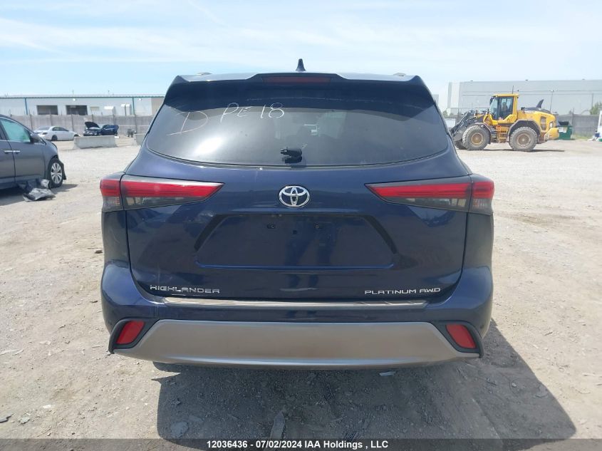 2022 Toyota Highlander Limited VIN: 5TDFZRBHXNS195522 Lot: 12036436