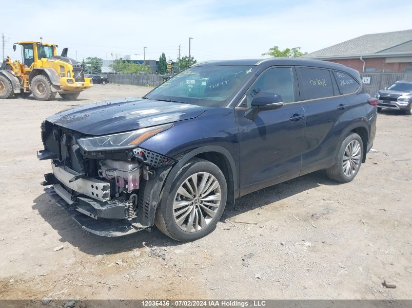 2022 Toyota Highlander Limited VIN: 5TDFZRBHXNS195522 Lot: 12036436