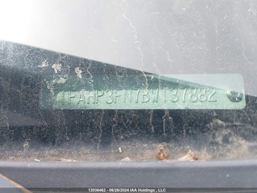 2011 Ford Focus Se VIN: 1FAHP3FN7BW137882 Lot: 12036462