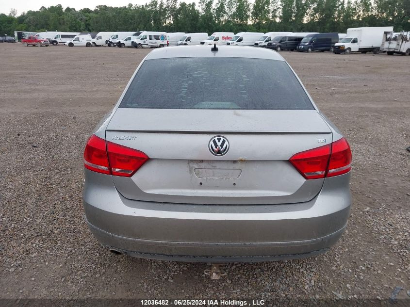 2012 Volkswagen Passat VIN: 1VWCN7A32CC007631 Lot: 12036482