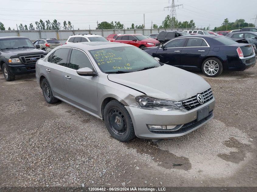 2012 Volkswagen Passat VIN: 1VWCN7A32CC007631 Lot: 12036482