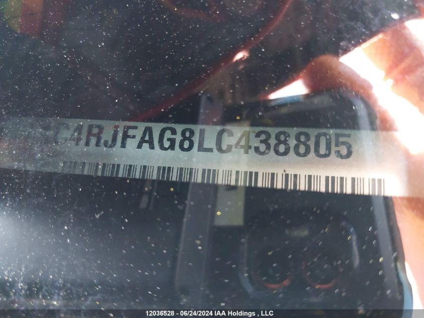 2020 Jeep Grand Cherokee Altitude VIN: 1C4RJFAG8LC438805 Lot: 12036528