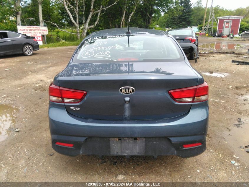 2018 Kia Rio VIN: 3KPA24AB2JE078035 Lot: 12036538